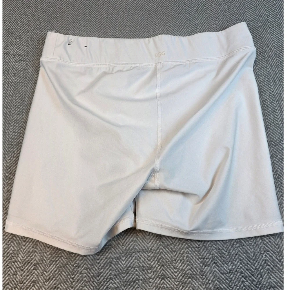 DSG Womens Compression Shorts White Size Large Athletic Spandex Training Sporty